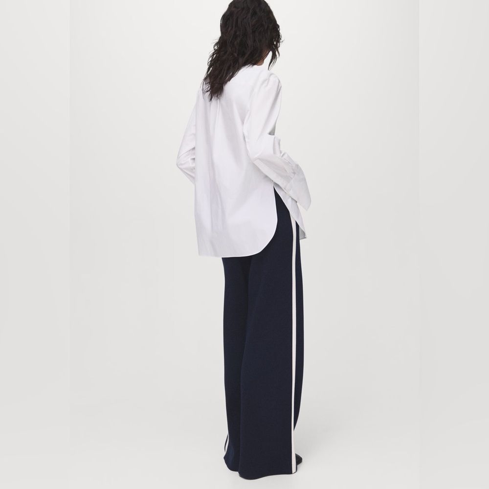 MANGO FINE-KNIT STRAIGHT-FIT TROUSERS SIZE L - Picture 2 of 5